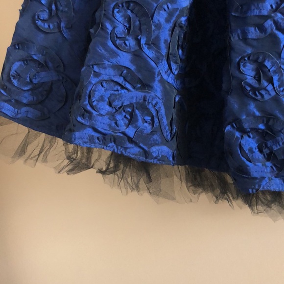 Royal Blue Jessica McClintock Size 10 2000s mini Dress Rare - Picture 4 of 4